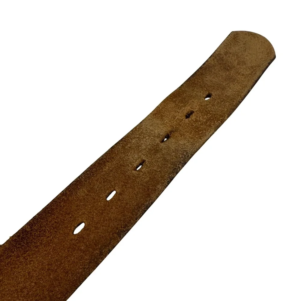 Vintage Tooled Leather Belt‎ Sz 38 Brown Western Ranchwear Americana Cowboy